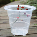 5/6/7 Inch PP Plastic Clear Flower Pot Orchid Planter Container Mesh Pot Home Decorations