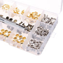 138pcs Single Cap Rivets Tubular Studs Fixing Tool For Leather Craft Tool