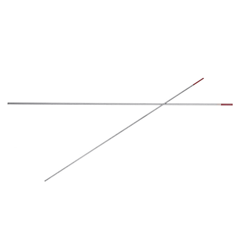 10Pcs WT20 1.0x150mm 1.6x175mm TIG Welding Tungsten Electrodes Red Tip Rods Set