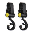 360 Rotatable Stroller Mommy Stroller Hanger 2 Pack Hook Diaper Bags Car Motorcycle Bike