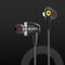 Dual Dynamic Drivers Wired Control Earphone Heavy Bass HIFI 3.5mm Jack In-ear Sport Headset With Mic
