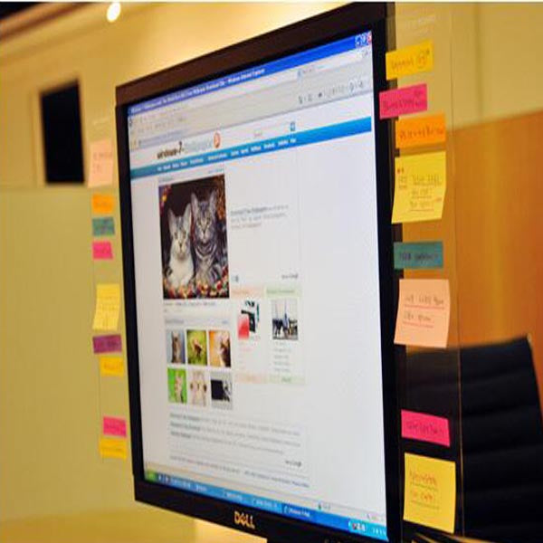 Creative Transparent Display Message Board Office Message Board Notepad for Sticky Note Memorandum