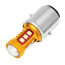 Pair 12V BA20D H6 COB Motorcycle Headlight LED Bulbs W/ High Low Beam