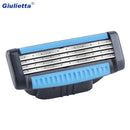 GFLV 4pcs 3 Layers Blades Shaving Razor Shaver Heads Replacement for Gillette