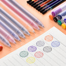 XIAOMI Ecosystem Deli NN0458 Full Needle Colored Gel Pen 8 Pcs Gel Pens + 8 Pcs Refills Transparent Barrels Writing Signing Pens Office School Supplies