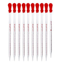 10Pcs/Lot 1/2/5/10ml Plastic Head Graduated Glass Dropper Pipette With Scale