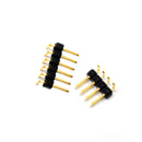 10Pcs Lantian 2.54mm Gold-plated 3U Reverse Curved Single Row Pin Header Connector