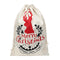 Large Christmas Hessian Santa Sack Stocking Bag Reindeer Gifts Bag Kitchen Storage Container