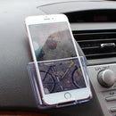 Universal Transparent Storage Box Dashboard Car Mount Phone Holder for iPhone Xiaomi Cell Phone