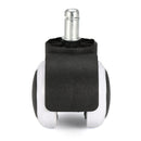 5Pcs 2 Inch Universal Office Home Chair Rubber Caster Wheels Floor Funiture Replacement