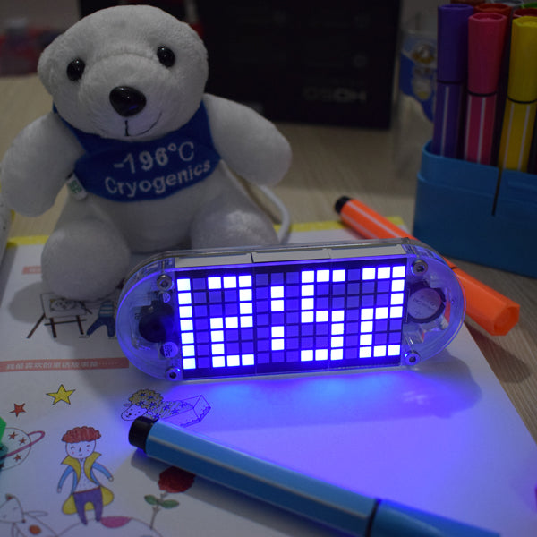 Geekcreit DIY DS3231 Touch Key Precision High Brightness LED Dot Matrix Display Alarm Clock Kit