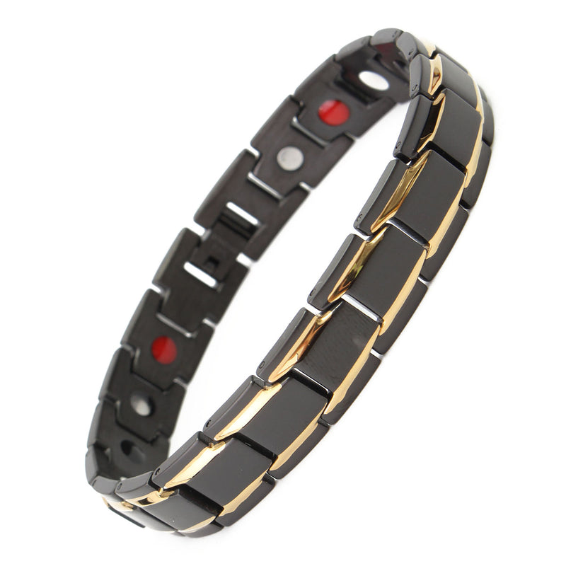 Black 316L Titanium Health Magnetic Bracelet Jewelry for Men