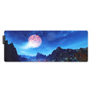 The Snow Mountain USB Wired RGB Colorful Backlit LED Mouse Pad for Gaming Mouse E-Sport