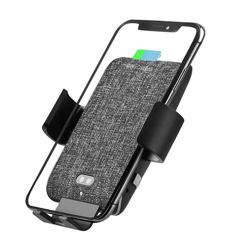 Voice Control 10W Qi Wireless Charger Infrared Sensor Automatic Lock Dashboard Air Vent Car Phone Holder For 4.0-6.5 Inch Smart Phone