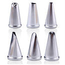 Honana CF-PT01 6Pcs Flower Shape Icing Piping Nozzles With Adaptor 3 Cream Bag Cake Decorating Tools
