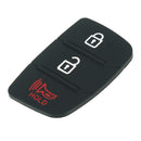 3-Button Remote Key Shell Case Rress Rubber Pad Replacement for Hyundai Ix35 Mistra Santa fe i40 i20