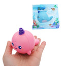 Squishy Narwhal Uni Whale Jumbo 11CM Slow Rising With Packaging Collection Gift Soft Toy