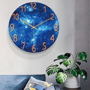 12 Inch Fashion Glass Quartz Clock Home Living Quiet Silent Simple Clock