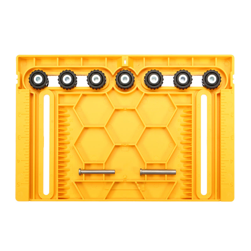 Wnew Woodworking 2 in 1 Cabinet Hardware Jig and Shelf Pin Drilling Jig with 5mm 6mm Drill Bits Set