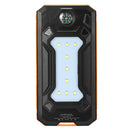 12000mAh Solar Power Bank Battery Fast Charger Dual USB SOS LED Light Compass
