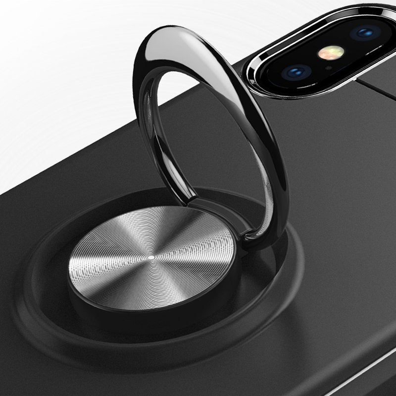 C-KU 360 Rotating Ring Grip Kicktand Protective Case For iPhone