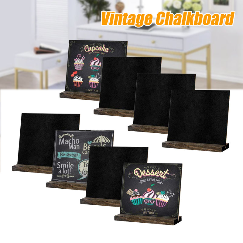Wooden Small Blackboard Message Board Upright Home Restaurant Menu Card Desktop Cafe Multifunctional Decoration Retro