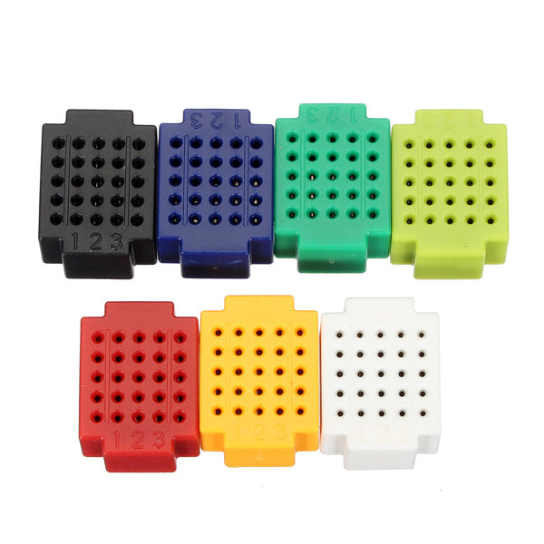 35pcs 7colors ZY-25 Mini Solderless PCB Circuit Test Breadboard