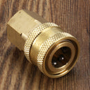 Pressure Washer 1/4" Female NPT Brass Quick Connect Adapter Coupler for Cleaning