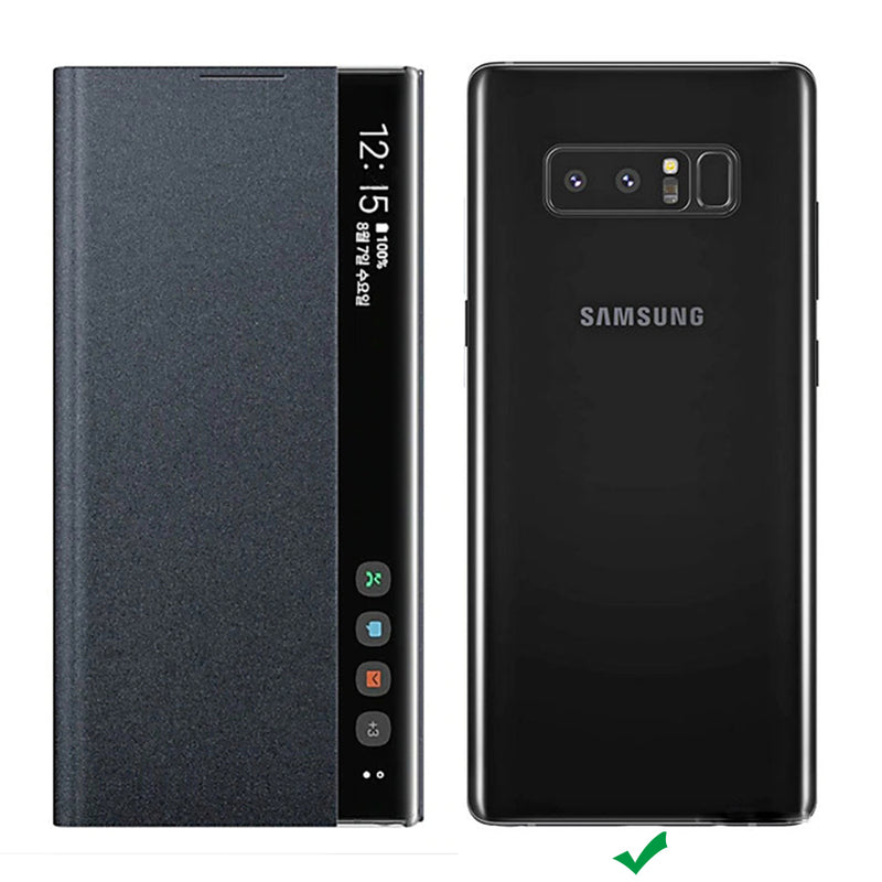 For Samsung Galaxy Note 8 Bakeey Foldable Smart Sleep Window View Stand Flip PU Leather Protective Case
