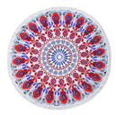 150cm Pure Cotton Cut Pile Printing Round Beach Towel Yoga Mat Bed Sheet Tapestry Tablecloth