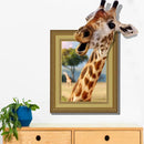 3D Giraffe Living Room Bedroom Animals Floor Home Background Wall Decor Creative Stickers