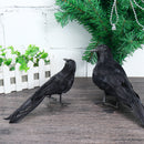 Raven Halloween Party Crow Bird Decorations Prop Stuffed Feather Blackbird Decor