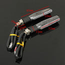 4pcs Motorcycle LED Turn Signal Indicator Blinkers Amber Light Carbon Body Shell