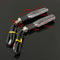 4pcs Motorcycle LED Turn Signal Indicator Blinkers Amber Light Carbon Body Shell