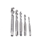 Drillpro 5pcs M3-M8 HSS Spiral Screw Tap Machine Thread Tap for Alumunium and Alumunium Alloy