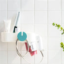 Jordan&Judy Multi-function Plastic Hair Dryer Rack No Drilling Hole Toilet Bathroom Storage Rack