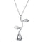Trendy Three-color Rose Flower Pendant Necklace Valentine's Day Gift Ladies Jewelry