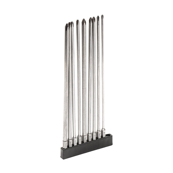 Broppe 9pcs 200mm Magnetic Long Hex Cross Head Screwdriver Bits