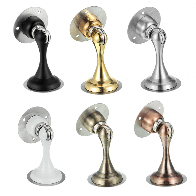 Solid Heavy Duty Stainless Steel Magnetic Door Stopper Hidden Floor Mount Door Catch Free Punching Door Holder w/ 3M Sticker