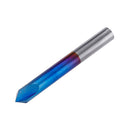 Drillpro 2-12mm 90 Degree Nano Blue Coated Chamfer Mill 2 Flutes CNC Milling Cutter