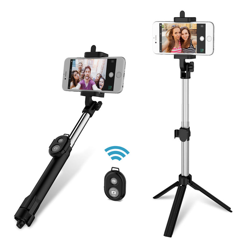 FLOVEME 3 in 1 bluetooth Remote Controller+Handheld Selfie Stick+Tripod Monopod for iPhone 8 S8 mi6