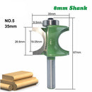 Drilpro 5pcs 8mm Shank Round Over Router Bit 1/4 to 5/8 Inch Woodworking Edging Router Chisel Groove Cutter