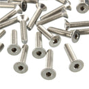 Suleve M4SH2 50pcs Metric M4 Stainless Steel Countersunk Flat Head Hex Socket Cap Screw Bolts