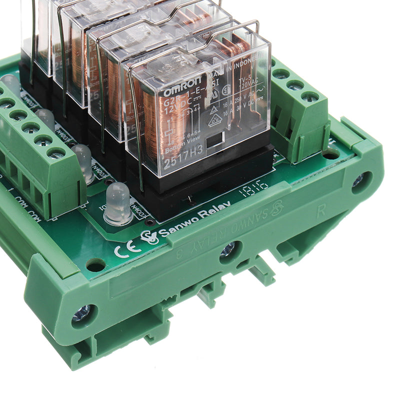 TKG2R-1E-K424 4 Channel Relay Module PLC Amplification Board Controller With Indicator Light DC 12V
