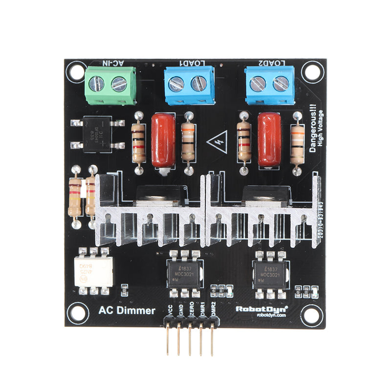 AC Light Dimmer Controller Module for PWM Control 2 Channels 3.3V/5V Logic AC 50/60hz 220V/110V