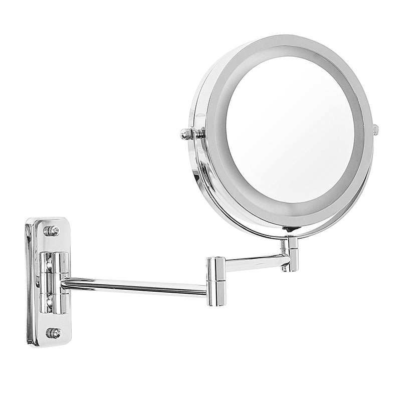 7" LED Lighted Makeup Cosmetic Mirror Bathroom Flexible Floding Adjustable Wall Mounted LED Mirrors
