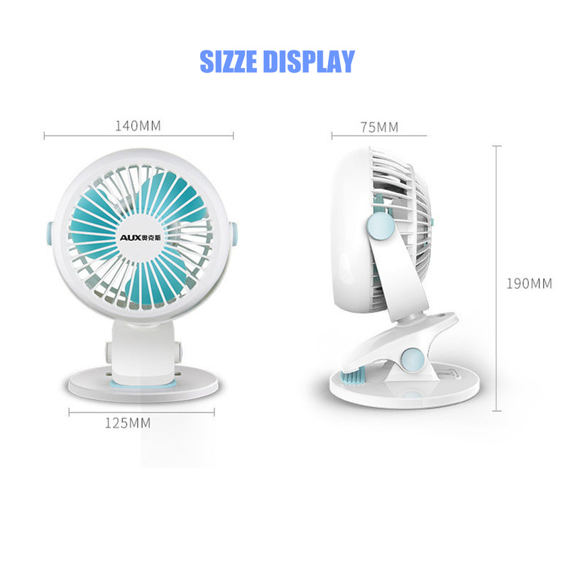 Portable USB Personal Fan USB Desk Clip Fan Portable Travel Clip Fan Rechargeable USB Mini Clamp Fan