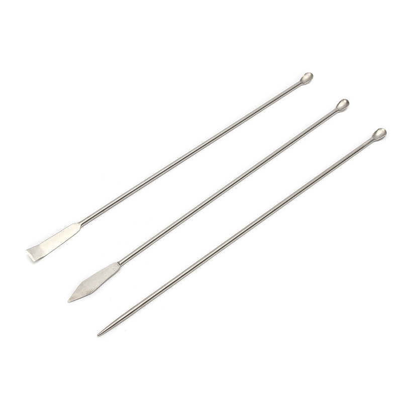 3pcs Stainless 22cm Steel Medicinal Ladle Spoon Chemistry Experiment Pharmacy