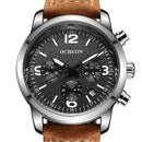 OCHSTIN 6047G Fashion Men Quartz Watch Luxury Luminous Pointers Leather Straps Sport Watch