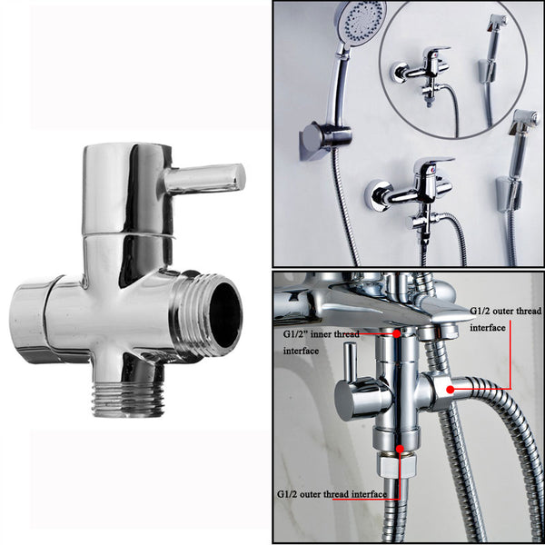 G1/2" Bathroom Angle Valve For Shower Head Water Separator Shower Diverter Switch Valve